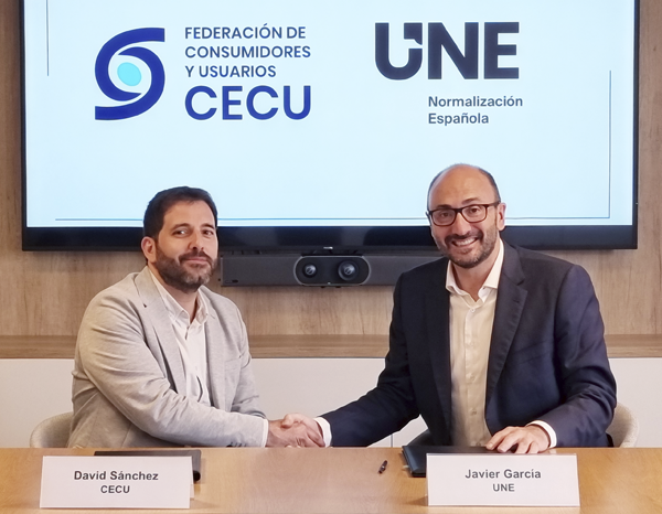 UNE and CECU sign a partnership agreement to encourage civil society to get involved in standardization