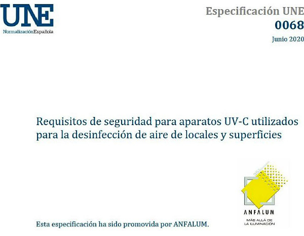 Presentation of the UNE specification on safety of UV radiation equipment